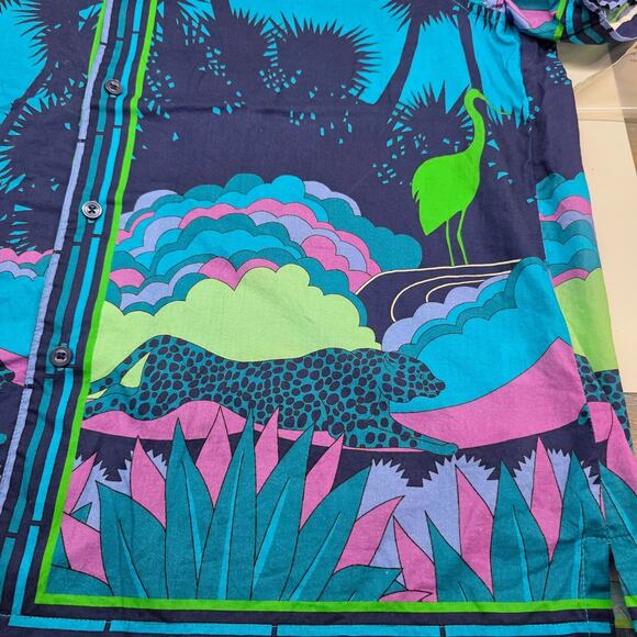 Mr Turk Desert All Over Print AOP Short Sleeve Button Shirt Men XL - Picture 8 of 11